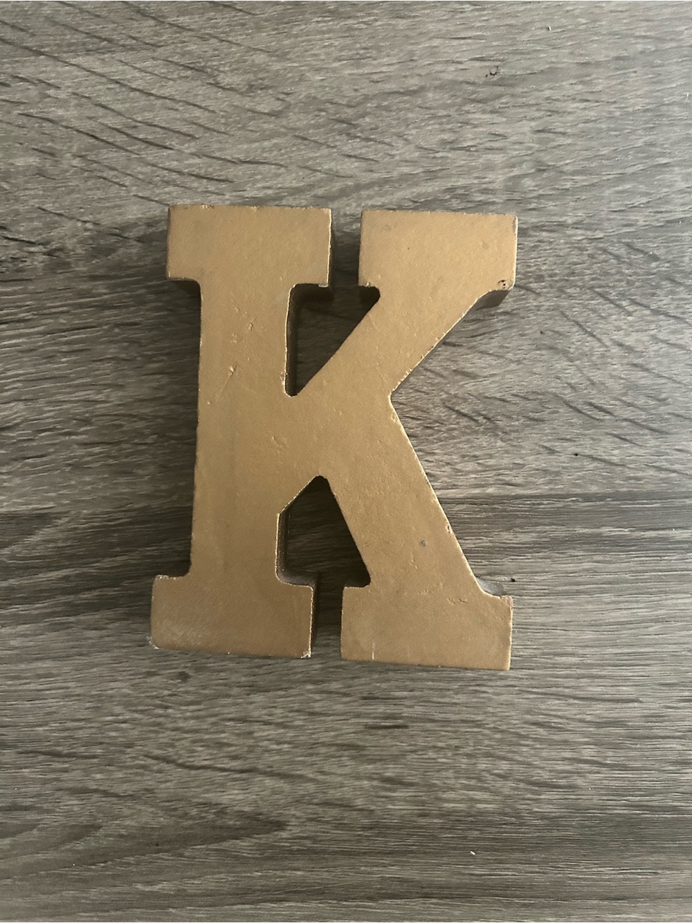 Gold Decorative Letter K